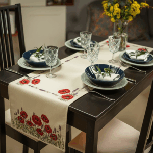 Bieżnik gobelinowy w maki