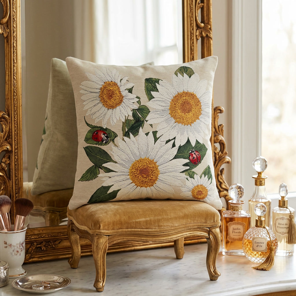 Poszewka gobelinowa - margaretki