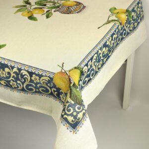 Obrus Cytryna z rustykalnym wzorem - duże rozmiary