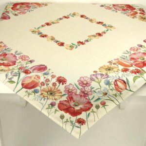 Gobelinowa serweta "Kwiatowa ramka"-kwadrat 100 x 100