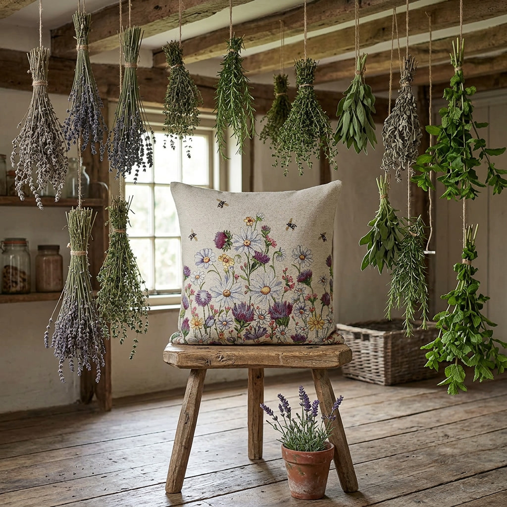 Gobelinowa poszewka - rumianek - obrazek 3