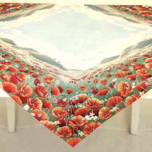 Gobelinowa serweta "Makowa łąka" kwadrat 100 x 100