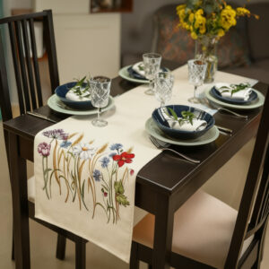 Bieżnik gobelinowy w maki i kwiaty