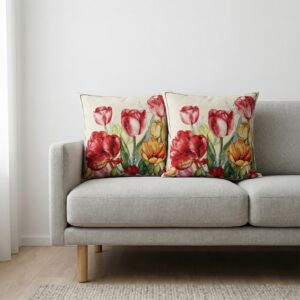 Poszewka gobelinowa w duże tulipany