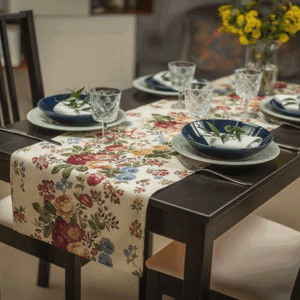 Bieżnik gobelinowy w kwiaty