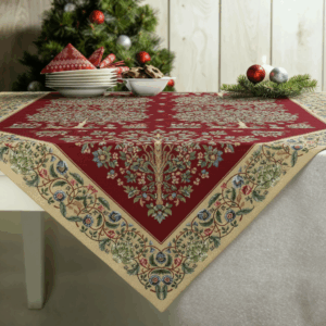 Gobelinowa serweta klasyczny ornament vintage – stylowy dodatek do salonu-kwadrat 100 x 100