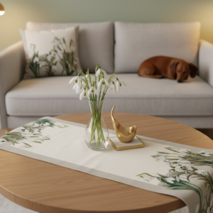 Bieżnik gobelinowy „Przebiśniegi”