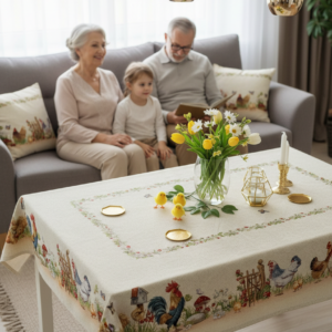 Obrus gobelinowy „Wiejskie Podwórko” - duży rozmiar