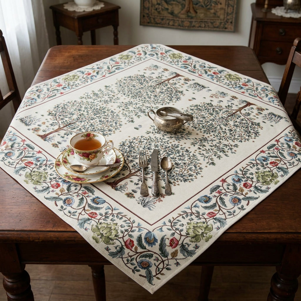 Obrus Gobelinowy „Drzewo Życia – Klasyczna Elegancja”