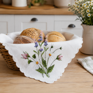 Serwetka na pieczywo-kwiaty z lawendą