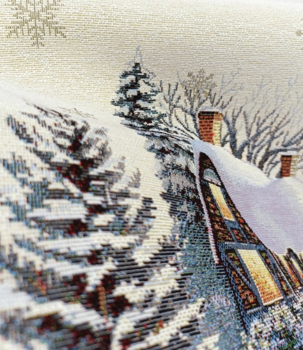 Gobelinowa serweta kwadrat 100 x 100 – jelonki - obrazek 3